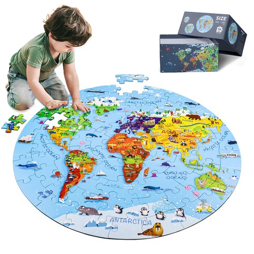 World map jigsaw - map,